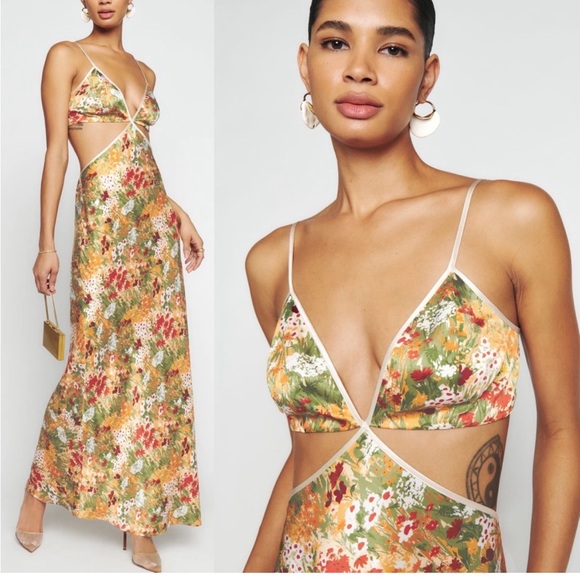 Reformation Poppies Silk Dress size 8- New with Tag $369 - Picture 2 of 4